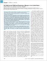 Air Pollution and Childhood Respiratory Allergies in the United States