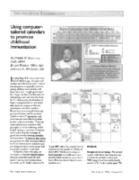 Using computertailored calendars to promote childhood immunization