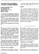 The Vietnam Era Twin Registry A Resource For Medical Research