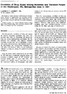 Correlates of drug abuse among homeless and transient people in the Washington DC metropolitan area in 1991