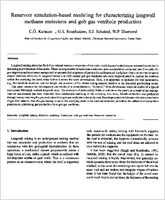 Reservoir SimulationBased Modeling for Characterizing Longwall Methane Emissions and Gob Gas Venthole Production