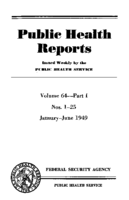 Public Health Reports  v 64 part 1 numbers 125 JanuaryJune 1949  subject index