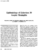 US cases in 1968 epidemiology of echovirus 30 aseptic meningitis