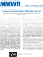 Declines in SARSCoV2 Transmission Hospitalizations and Mortality After Implementation of Mitigation Measures Delaware MarchJune 2020