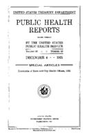 Public Health Reports  v 46 no 49  cover