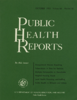 Public Health Reports  v 68 no 10  cover