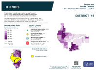 IL Congressional District 15 Stroke and Stroke Centers Map 118th Congress