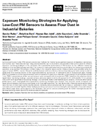 Exposure Monitoring Strategies for Applying LowCost PM Sensors to Assess Flour Dust in Industrial Bakeries