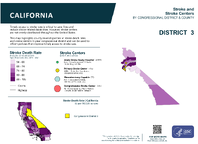 CA Congressional District 03 Stroke and Stroke Centers Map 118th Congress