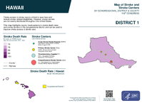 HI Congressional District 01 Stroke and Stroke Centers Map 119th Congress