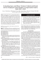 Evaluating Injury and Illness Trends in Federal and Postal Service Employees Using Workers Compensation Claims Data 20072022