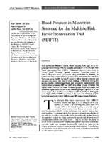 Blood Pressure In Minorities Screened For The Multiple Risk Factor Intervention Trial Mrfit