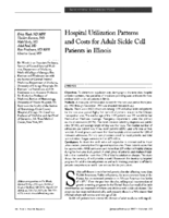 Hospital utilization patterns and costs for adult sickle cell patients in Illinois
