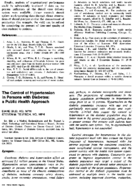 The control of hypertension in persons with diabetes a public health approach