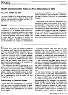 Health communication takes on new dimensions at CDC