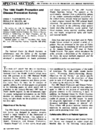 The 1985 Health Promotion And Disease Prevention Survey