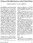 Poliomyelitis distribution in the United States