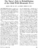 The nurses role in rehabilitation of the child with rheumatic fever