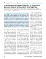 An Occupational Reproductive Research Agenda for the Third Millennium