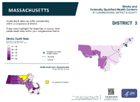MA Congressional District 03 Stroke and Federally Qualified Health Centers Map 118th Congress