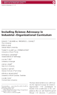 Including science advocacy in industrialorganizational curriculum