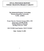 The Industrial Hygiene Curriculum