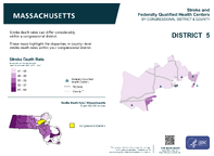 MA Congressional District 05 Stroke and Federally Qualified Health Centers Map 118th Congress