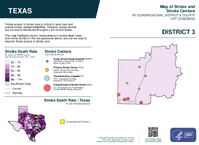 TX Congressional District 03 Stroke and Stroke Centers Map 119th Congress