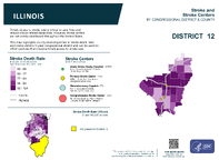 IL Congressional District 12 Stroke and Stroke Centers Map 118th Congress