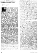 Automatic pitch discrimination testing and recording device