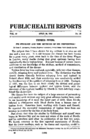 Public Health Reports  V 30 No 18 April 30 1915