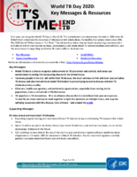 Its time  end TB  World TB Day 2020 key messages and resources