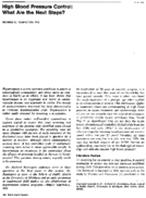 High Blood Pressure Control What Are The Next Steps