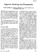 Cigarette smoking and prematurity