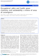 Occupational Safety and Health Green Chemistry and Sustainability A Review of Areas of Convergence