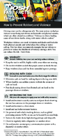NIOSH fast facts  taxi drivers  how to prevent robbery and violence