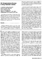 HIV Seroprevalence Surveys In Drug Treatment Centers