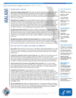 CDC Division of Global HIV  TB Country Profile Malawi July 2018