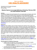 Measles exposure at a large gathering in Kentucky February 2023 and global measles outbreaks
