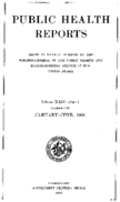 Public Health Reports  v XXIV part I numbers 1 to 26 from January to June 1909  index