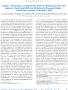Update Characteristics of Symptomatic Women of Reproductive Age with LaboratoryConfirmed SARSCoV2 Infection by Pregnancy Status  United States January 22October 3 2020