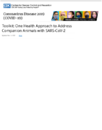 Toolkit One Health approach to address companion animals with SARSCoV2 11052020