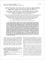 Applied Genomics Data Mining Reveals SpeciesSpecific Malaria Diagnostic Targets More Sensitive than 18S rRNA
