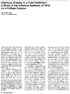 Infectious Disease In A Total Institution A Study Of The Influenza Epidemic Of 1978 On A College Campus