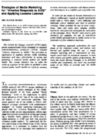 Strategies of media marketing for America Responds to AIDS and applying lessons learned