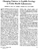 Changing patterns in syphilis serology in public health laboratories
