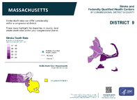 MA Congressional District 09 Stroke and Federally Qualified Health Centers Map 118th Congress