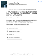 Characteristics of an Aerosol Photometer While Automatically Controlling Chamber DilutionAir Flow Rate
