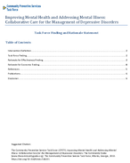Improving Mental Health and Addressing Mental Illness Collaborative Care for the Management of Depressive Disorders