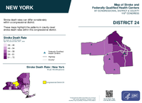 NY Congressional District 24 Stroke and Federally Qualified Health Centers Map 119th Congress
